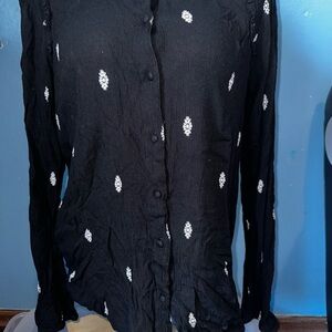 Sonoma Black and White Patterned Shirt